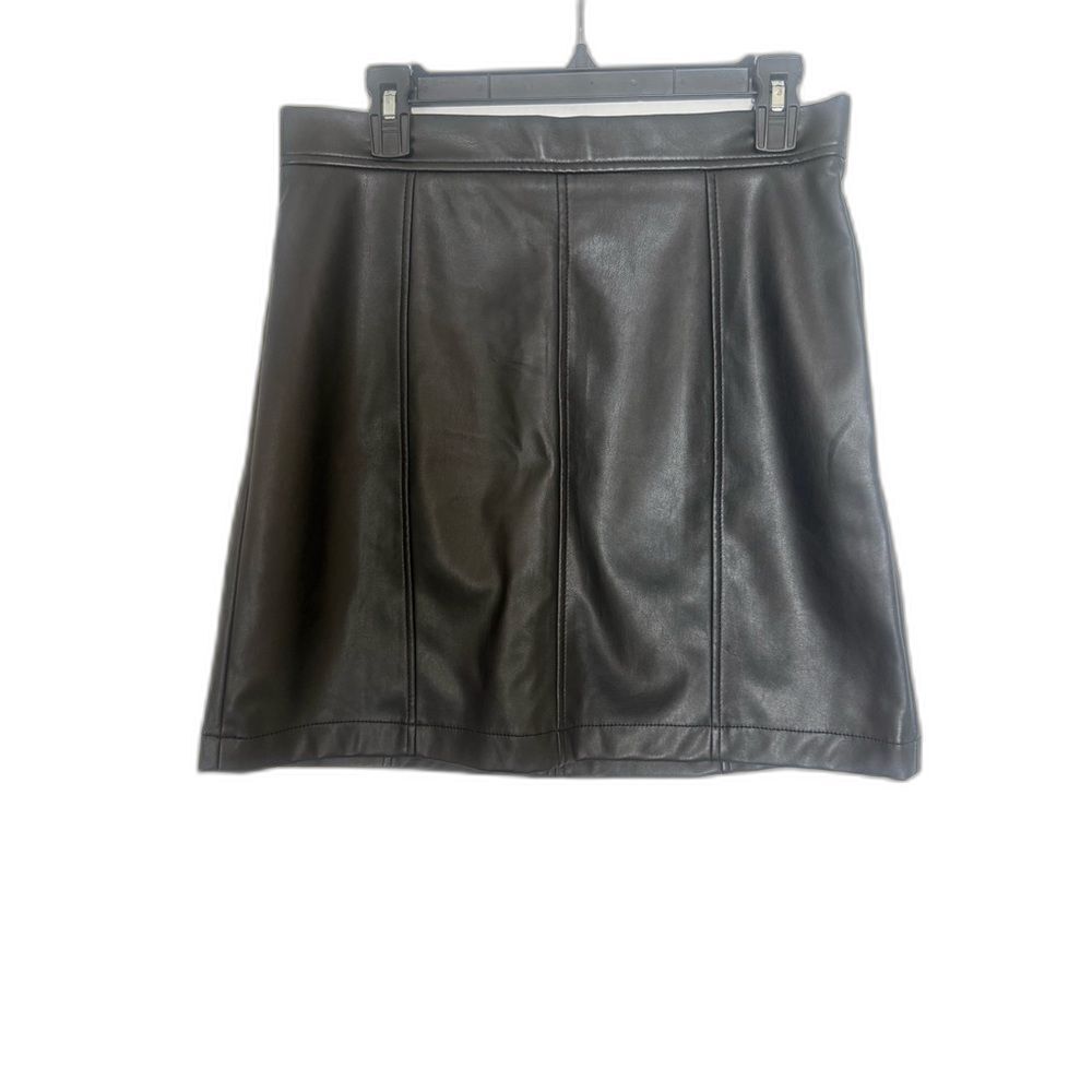NWT Banana Republic Mini Skirt Women's Size 10 Black Faux Leather Panel